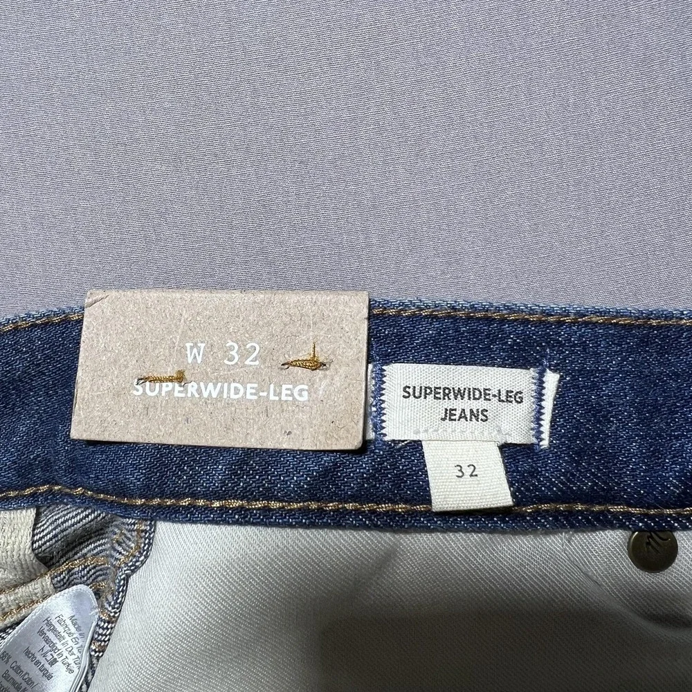 Madewell Superwide-Leg Jeans Softdrape Edition Womens 32 Blue High Waist - Picture 8 of 15